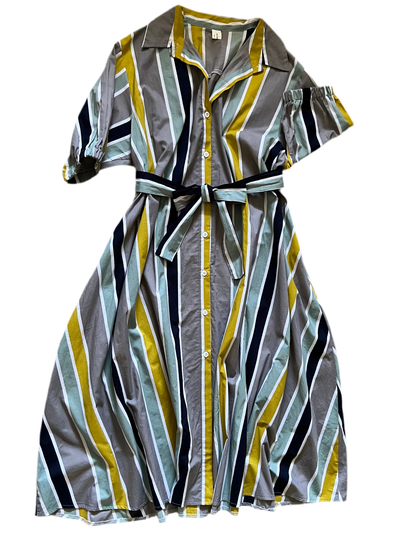 Striped A-Line dress